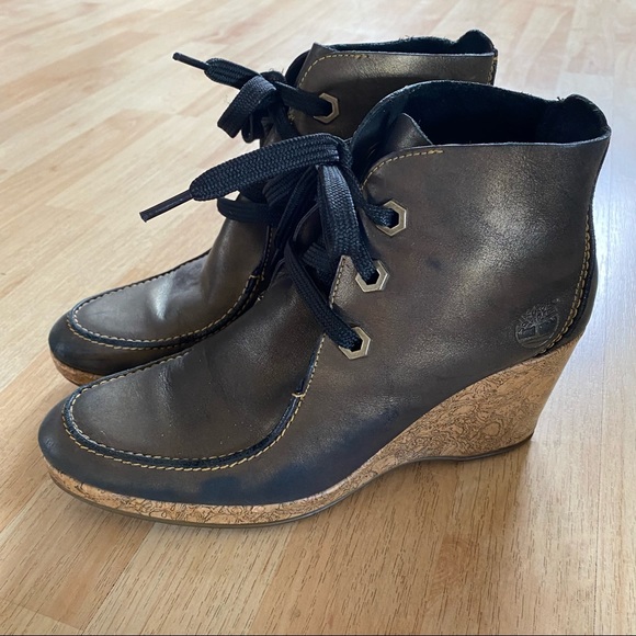Timberland Shoes - Timberland Metallic Wedge Booties